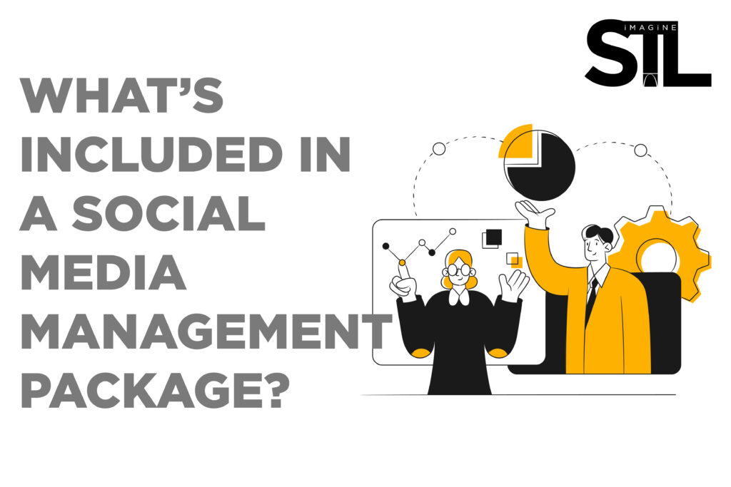 illustration of social media analytics graph and chart