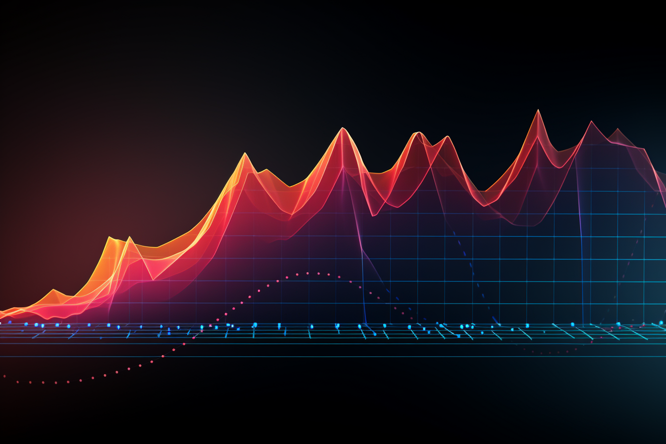 digital graph in upward slope