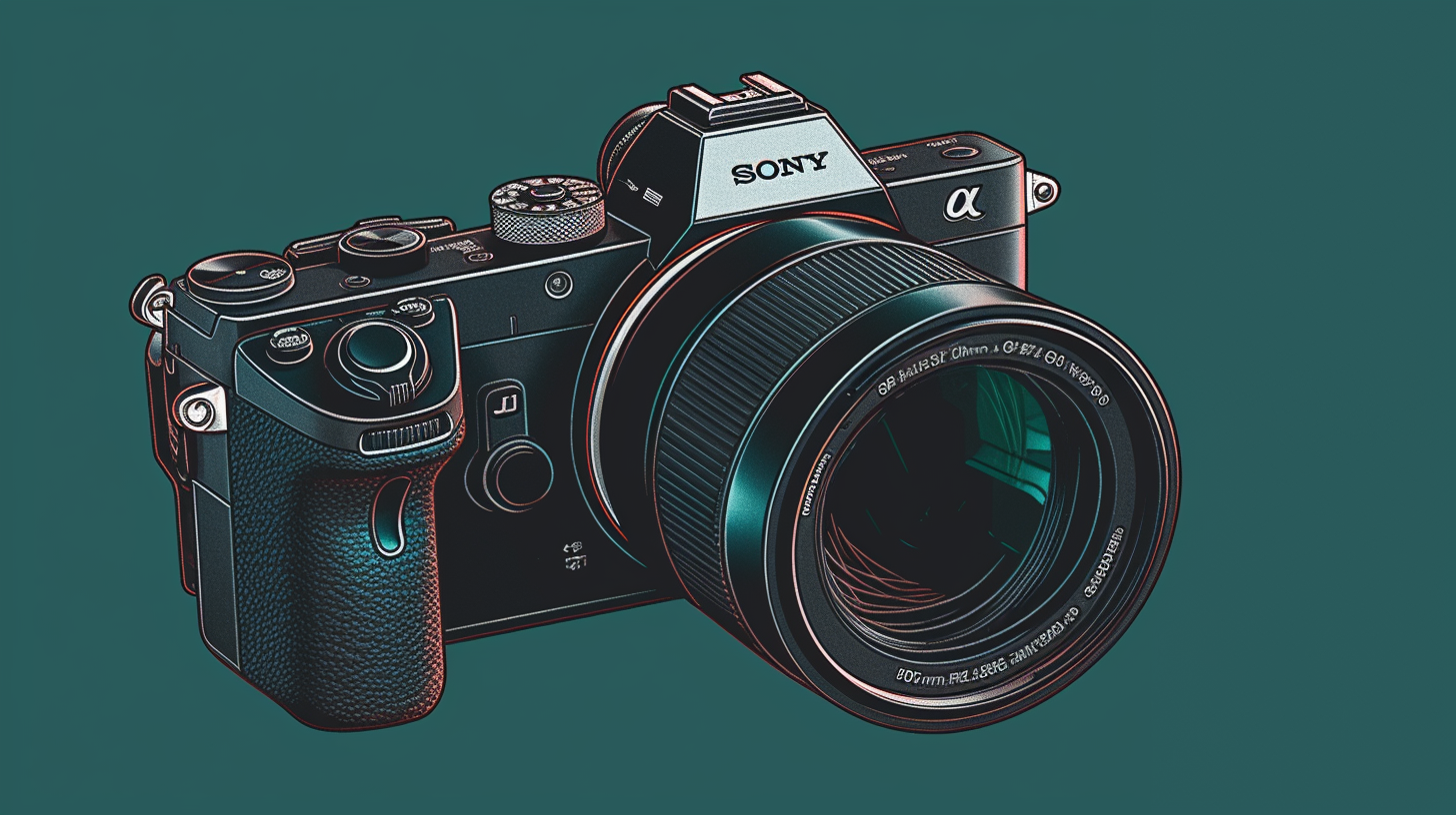 illustration of a sony a7iv