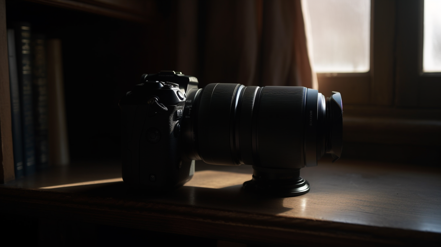 video camera on a shelf